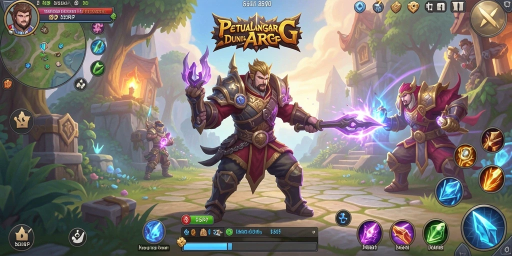 Tangkapan layar menunjukkan aksi seru dalam pertarungan ARPG.