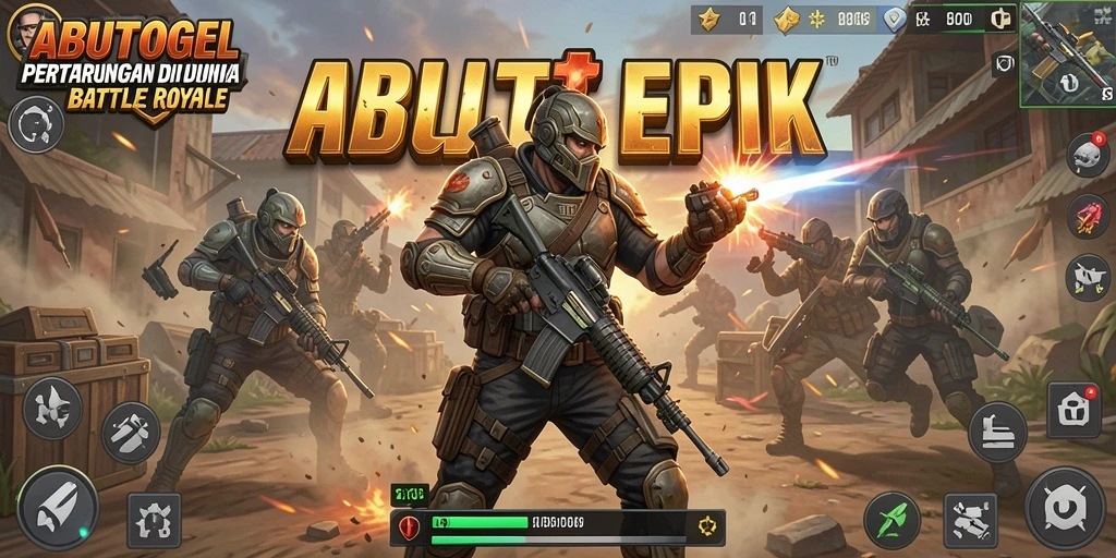 Gameplay seru ABUTOGEL dengan aksi Battle Royale yang intens.