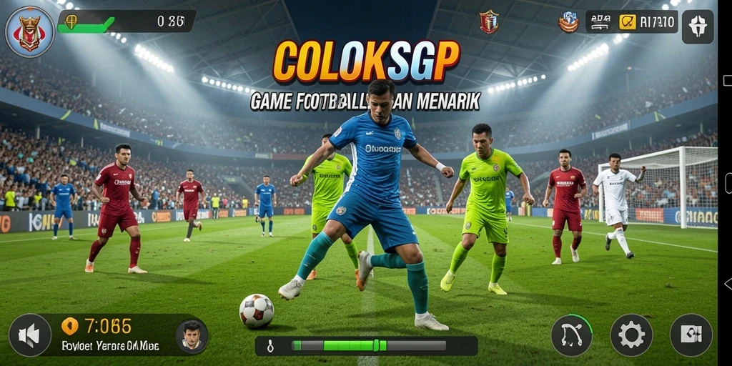 Screenshot menampilkan aksi seru dalam permainan Football COLOKSGP.