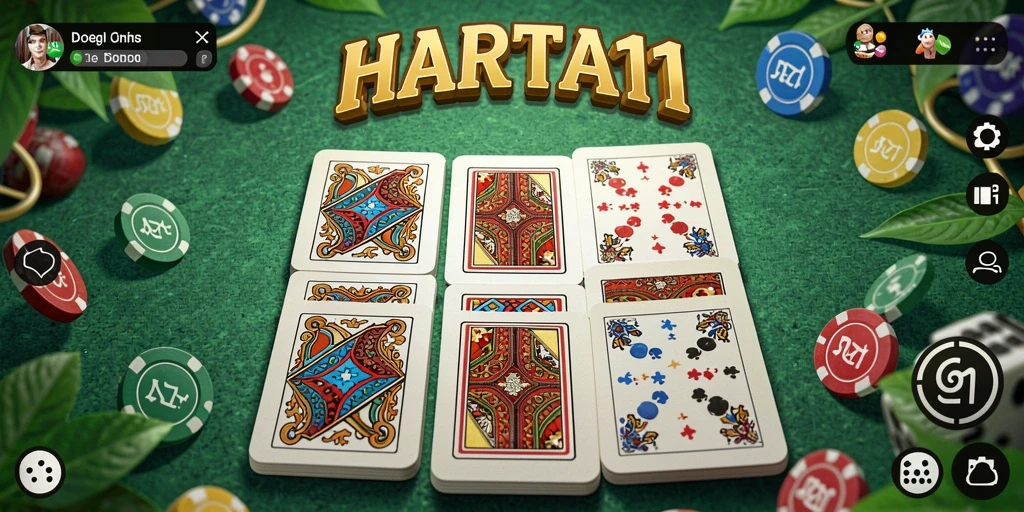 Screenshot gameplay HARTA11 menampilkan aksi Domino yang seru.