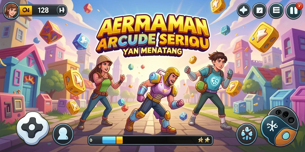 Tampilan gameplay seru OLX128 yang penuh tantangan.