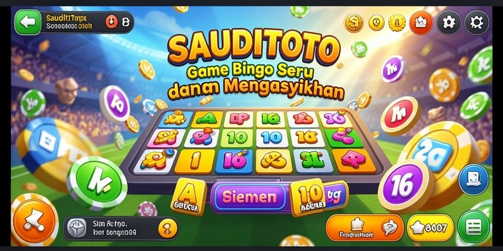 Screenshot utama SAUDITOTO menampilkan gameplay Bingo yang seru dan interaktif.