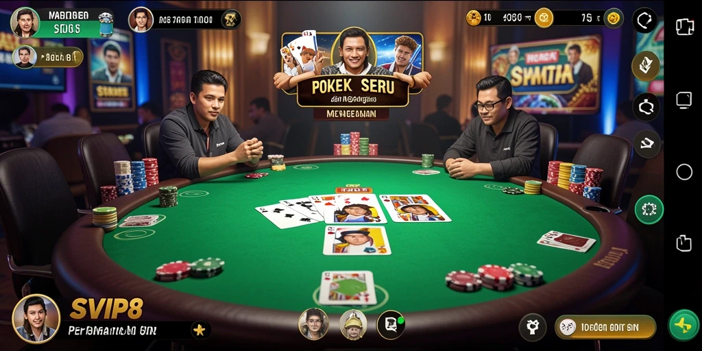 Tampilan menarik dan gameplay Poker yang mendebarkan di SVIP8.