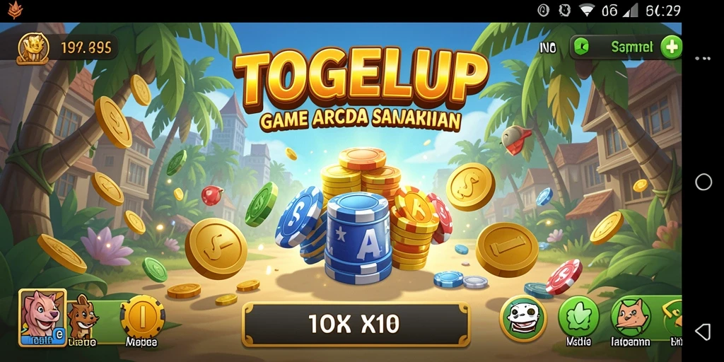 Tampilan gameplay TOGELUP yang seru dan penuh warna.